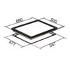 SIA Stainless Steel 5 Burner Gas Hob 70cm With Iron Pan Stands And Wok Burner - Silver/Black - Image 8