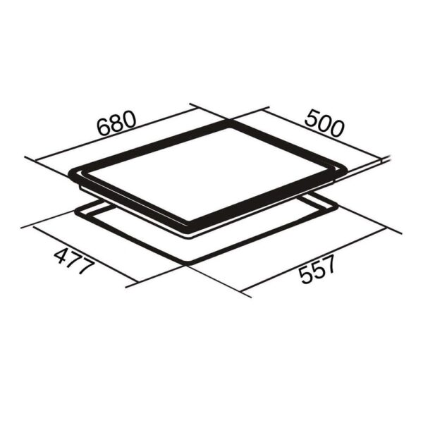 SIA Stainless Steel 5 Burner Gas Hob 70cm With Iron Pan Stands And Wok Burner - Silver/Black - Image 8