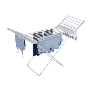 Daewoo Foldable Electric Heated Clothes Airer Dryer Foldable Wings – Grey