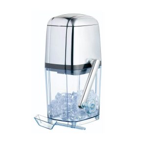 KitchenCraft BarCraft Ice Crusher Machine With Scoop For Cocktails Rotary Action Acrylic – Silver