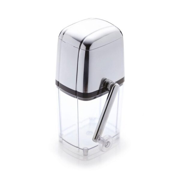 KitchenCraft BarCraft Ice Crusher Machine With Scoop For Cocktails Rotary Action Acrylic - Silver - Image 5
