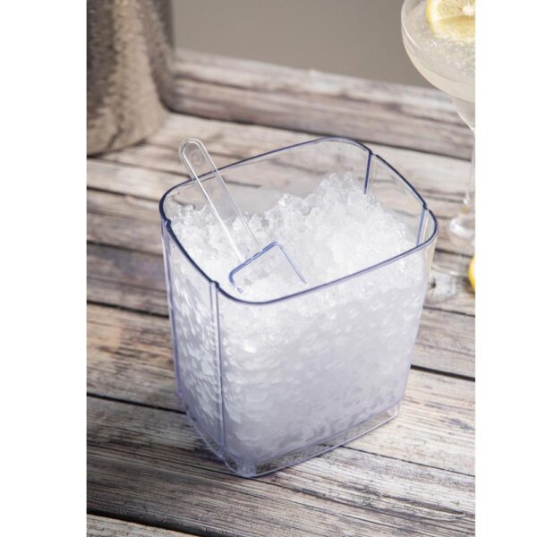 KitchenCraft BarCraft Ice Crusher Machine With Scoop For Cocktails Rotary Action Acrylic - Silver - Image 8