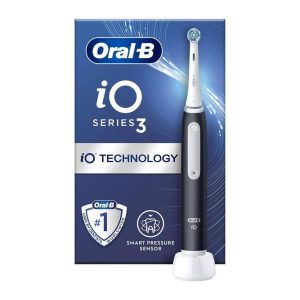 Oral-B iO Series 3 Electric Toothbrushes 3 Modes With Teeth Whitening 1 Tooth Brush Head – Black