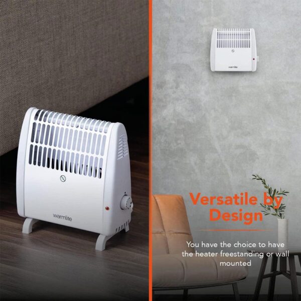 Warmlite Frostwatcher Compact Convection Heater 450W Wall Mountable - White - Image 6