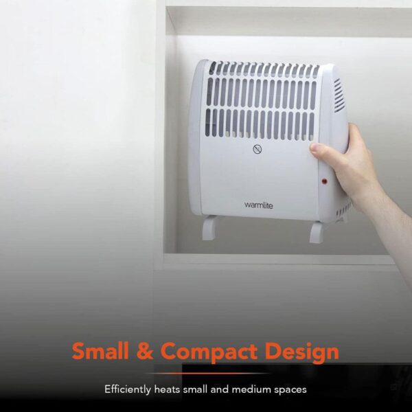 Warmlite Frostwatcher Compact Convection Heater 450W Wall Mountable - White - Image 9
