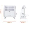 Warmlite Frostwatcher Compact Convection Heater 450W Wall Mountable - White - Image 10