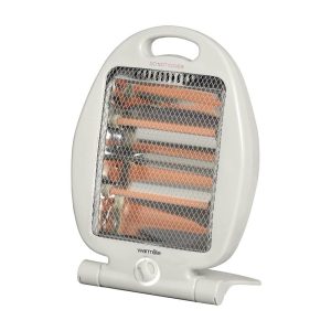 Warmlite 800W Folding Quartz Heater With 2 Heat Settings Safety Tip Over Switch – White