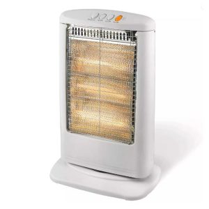 Warmlite 1.2KW Halogen Heater With 3 Heat Settings Automatic Oscillation – White