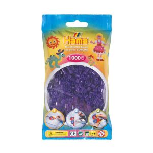Hama 1000 Midi Beads In Bag – Translucent Purple