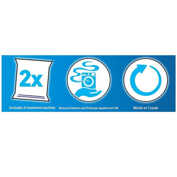 Oust Dishwasher And Washing Machine Cleaner Sachet Treatments - 2 x 75g - Image 2