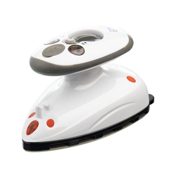 The Quilted Bear Mini Steam Iron Ceramic Sole Base Plate And Travel Hardcase - Black - Image 2