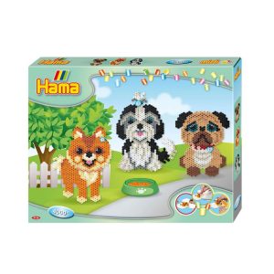 Hama Dogs Delight Gift Box 4000 Beads With Pegboards – Multicolour