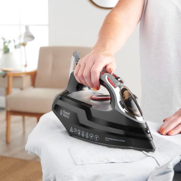 Russell Hobbs Power Steam Ultra Vertical Steam Iron 3100W - Black And Grey - Image 2