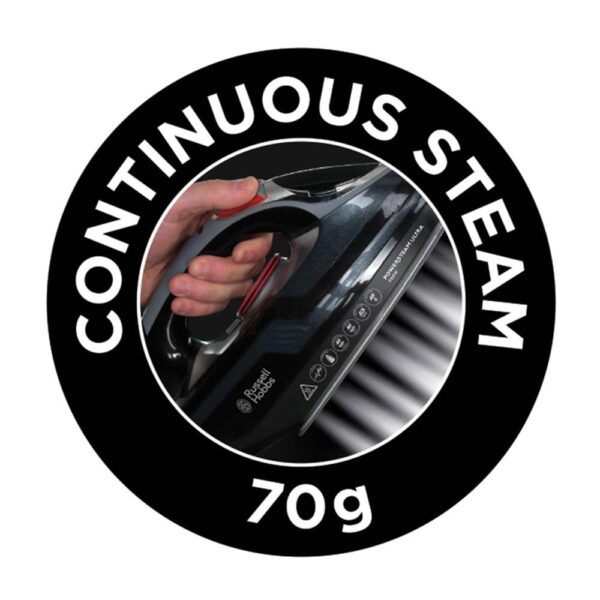 Russell Hobbs Power Steam Ultra Vertical Steam Iron 3100W - Black And Grey - Image 7