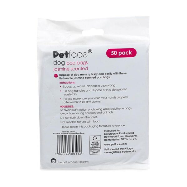 Petface Dog Poop Bags Jasmine Scented - 50 Pack - Image 2