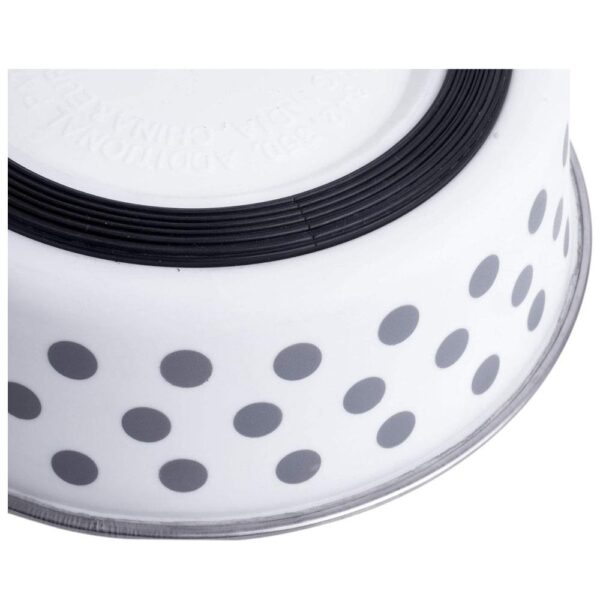 Petface Spots Deli Dog Bowl 17cm - Grey And White - Image 3