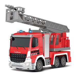 Lexibook Crosslander Pro Radio Controlled Fire Truck Light Effects Water Spray Rotating Ladder – Red