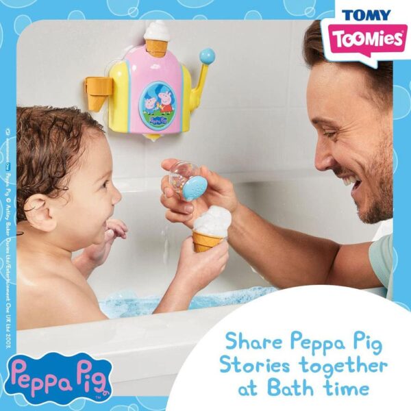 Tomy Toomies Peppa Pig Peppa's Bubble Ice Cream Maker Baby Bath Toy - Multicolour - Image 5