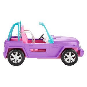 Barbie Off-Road Vehicle 2 Seats Jeep With Pink Seats And Rolling Wheels – Purple