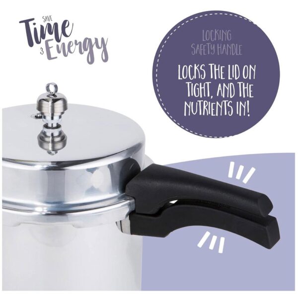 Prestige Iconic High Dome Aluminum Pressure Cooker 6 Litre - Silver - Image 3