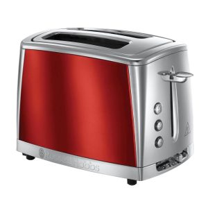 Russell Hobbs Luna 2 Slice Toaster With Defrost Reheat And Cancel Settings 1500W – Red