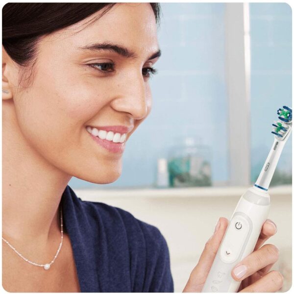 Oral-B Dual Clean Replacement Toothbrush Heads 2 Pack - White/Blue - Image 7