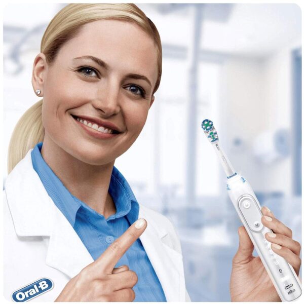 Oral-B Dual Clean Replacement Toothbrush Heads 2 Pack - White/Blue - Image 8