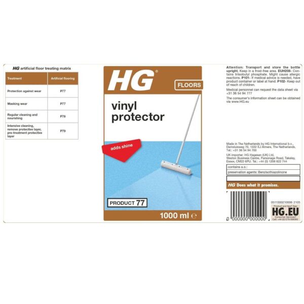 HG Floors Vinyl Protector Protective Coating Gloss Finish Glass Polish Product 77 - 1 Litre - Image 5