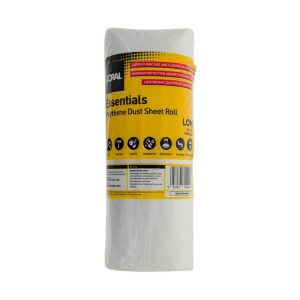 Coral Essentials Poly Dust Sheet Roll 50 x 2m – Translucent White