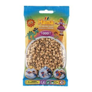 Hama 1000 Midi Beads In Bag Cylindrical Plastic – Light Nougat