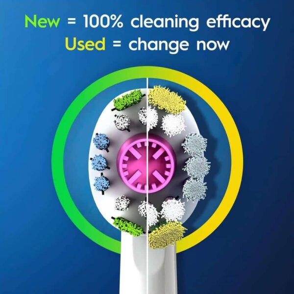Oral-B 3D White CleanMaximiser Electric Toothbrush Head 4 Pack - Image 4