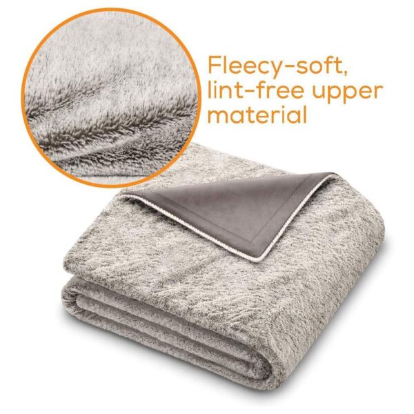 Beurer HD 75 Cosy Nordic Heated Electric Blanket With 6 Temperature Settings Auto Shut-Off Washable - Beige/Brown - Image 2