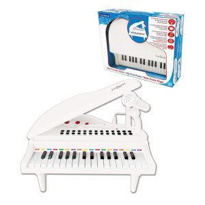 Lexibook First Electronic Piano For Kids With Feet And 31 Lighting Keys Tempo And Volume Adjustment – White