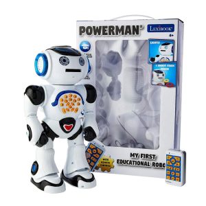 Lexibook Powerman My First Educational Robot Walking Talking With Remote Control – White/Black