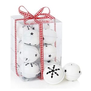 Premier Christmas Tree Decoration Jingle Bell Bauble 4cm 12 Pieces – White