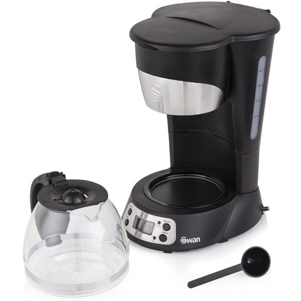 Swan Programmable Coffee Maker 700W 0.75 Litre Capacity - Black - Image 6