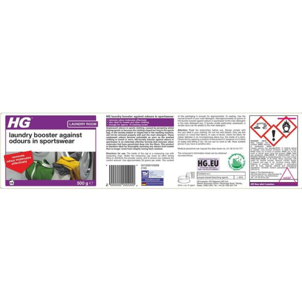 HG Laundry Booster Against Odours In Sportswear - 500g - Image 4