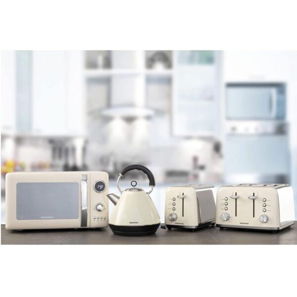 Daewoo Kensington Digital Microwave With 5 Power Settings 800W 20 Liters - Cream - Image 7