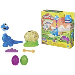 Play-Doh Dino Crew Growin Tall Bronto Toy Dinosaur With 2 Eggs – Multicolor