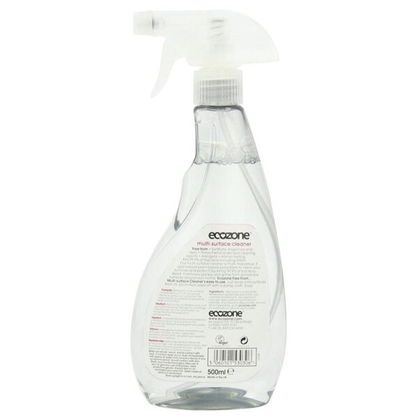 Ecozone Anti-Bacterial Multi Surface Cleaner - 500ml - Image 2