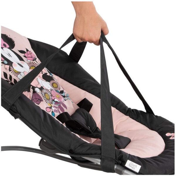 Hauck Disney Rocky Baby Rocker Bouncer Adjustable Backrest Seat Belt And Carry Handles - Minnie Sweetheart - Image 7