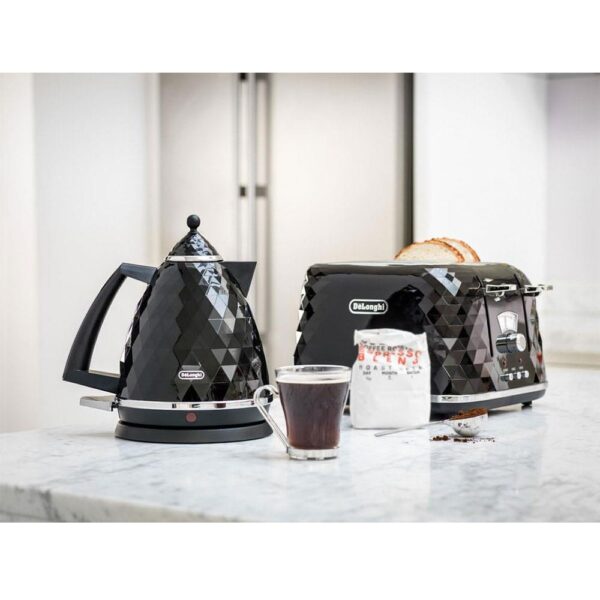 Delonghi Brillante Electric Kettle Stainless Steel Plastic 3000 W 1.7 Litre - Black - Image 6