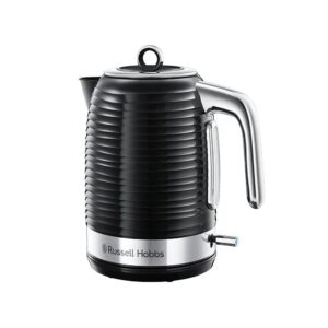 Russell Hobbs Inspire Electric Kettle 3000 W 1.7 Litre – Black With Chrome Accents