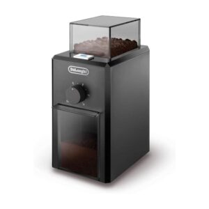 Delonghi KG79 Professional Burr Coffee Grinder 12 Cups Capacity 150g Coffee Ground Container – Black