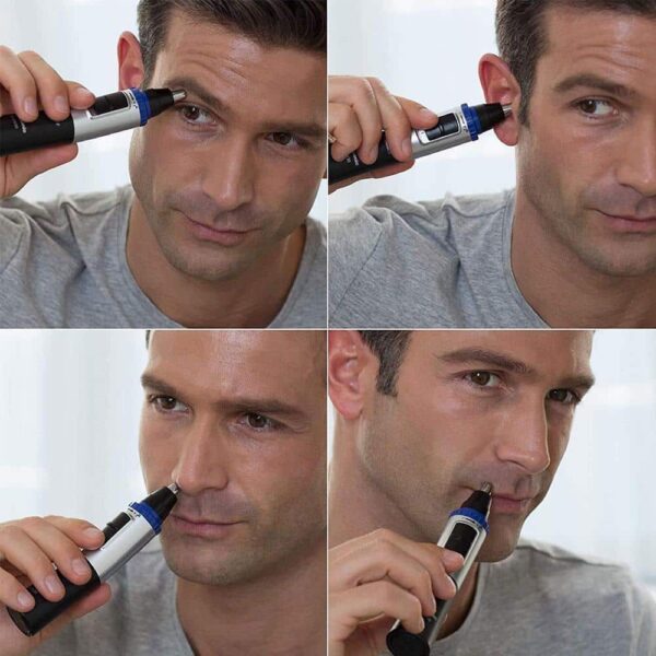 Panasonic Wet And Dry Electric Nose Ear And Facial Hair Trimmer With 90 Min Battery Powered - Black - Image 2