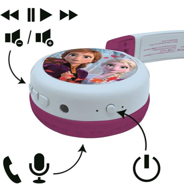 Lexibook Disney Frozen II Bluetooth And Wired Foldable Headphones - Multicolour - Image 4
