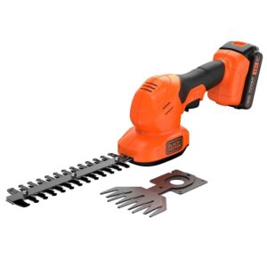 Black & Decker 18V Shear Shrubber And 2Ah Li-Ion Battery With 1A Charger – Orange/Black