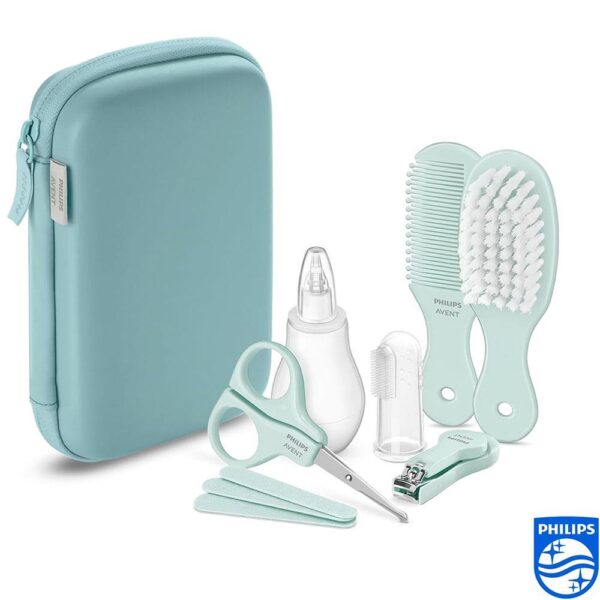 Philips Avent Essential Baby Care Set With 9 Accessories - Light Sky Blue - Image 2