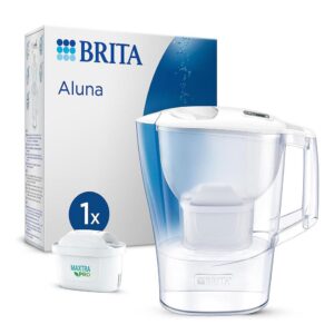 Brita Aluna Water Filter Jug 2.4 Litres With 1 x Maxtra PRO All-In-1 Water Filter Cartridge – White