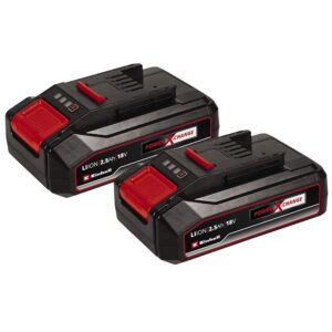 Einhell Power X-Change 18V 2.5Ah Lithium-Ion Battery 720W – Twin Pack